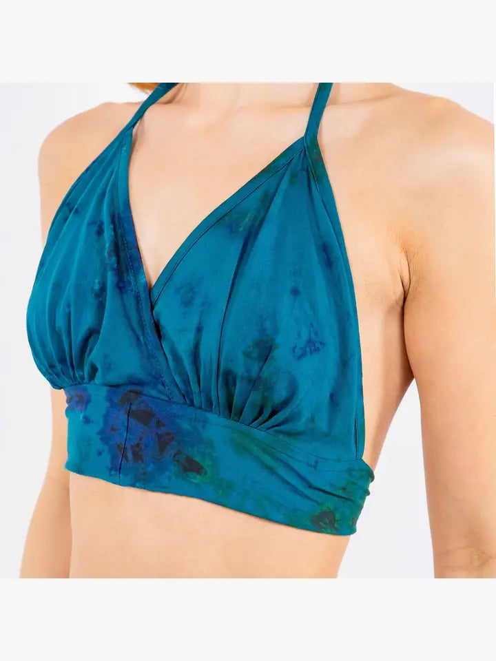 Cotton/Lycra Tie Dyed Halter Top