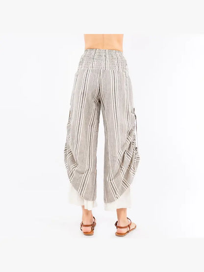 Hand Loomed Cotton Two Layer Cinch Up Pants