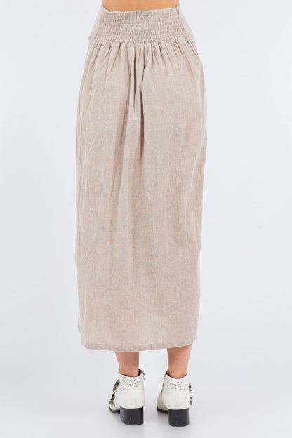 Cotton Long Panel Skirt with Prints